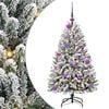 vidaXL Kunstkerstboom 120 cm 150 LED's Warmwit PVC en staal