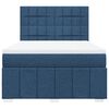 vidaXL Boxspring met matras stof blauw 160x200 cm