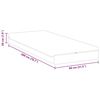 vidaXL Matras Wit en Grijs 80 x 200 cm Pocketvering