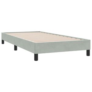 vidaXL Bedframe zonder matras 100x220 cm fluweel lichtgrijs