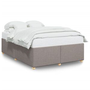vidaXL Bedframe zonder matras stof taupe 140x190 cm