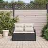 vidaXL Tuinbank Zwart 121 x 62 x 69cm poly rattan