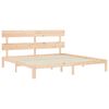 vidaXL Bedframe met hoofdbord massief hout