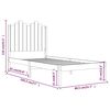 vidaXL Bedframe massief grenenhout zwart 75x190 cm