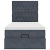 vidaXL Ottoman bed met matrassen 90x200cm fluweel donkergrijs