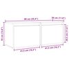 vidaXL Wandkasten 2 st 45x30x35 cm massief grenenhout honingbruin