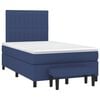 vidaXL Boxspring met matras stof blauw 120x190 cm