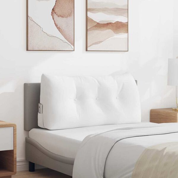 vidaXL Rugkussen Wit 100 x 24 x 50 cm Stof