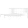 vidaXL Bedframe met hoofdbord metaal wit 183x213 cm