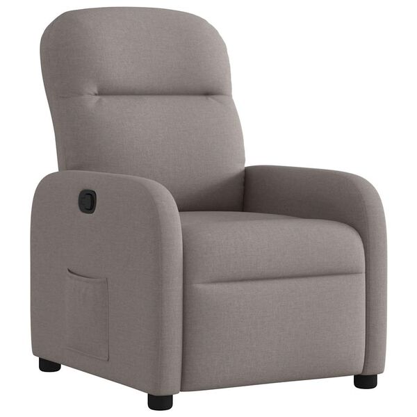 vidaXL Fauteuil verstelbaar stof taupe