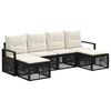 vidaXL Tuinbankenset 6 st Zwart poly rattan