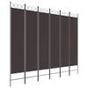 vidaXL Kamerscherm met 6 panelen 240x200 cm stof bruin