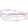 vidaXL Boxspring met matras en LED fluweel donkergrijs 200x210 cm