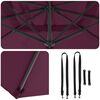 vidaXL Parasol Bordeaux Rood 351 x 250 x 260 cm Polyester en Aluminium