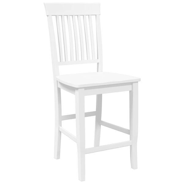 vidaXL Barkrukken 2 stuks Wit Massief Hout Rubber