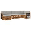 vidaXL Hoekbank Set met kussen 6 pcs