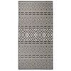 vidaXL Buitenkleed met patroon platgeweven 100x200 cm zwart