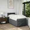 vidaXL Boxspring met matras stof donkergrijs 90x200 cm
