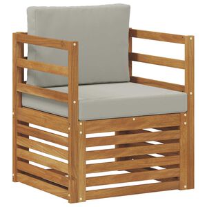 vidaXL Tuinbank Massief Acaciahout en Polyester Naturel