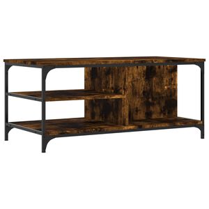vidaXL Salontafel 100x50x45 cm bewerkt hout gerookt eikenkleurig