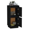 vidaXL Dressoir 31,5x34x75 cm massief grenenhout zwart