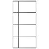vidaXL Schuifdeur 102,5x205 cm mat ESG-glas en aluminium zwart
