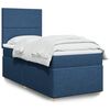 vidaXL Boxspring met matras stof blauw 90x190 cm