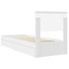vidaXL Opslag bed met hoofdeinde met lade Wit 75 x 190 cm Bewerkt hout