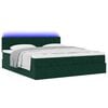 vidaXL Ottoman bed met matrassen en LED's 160x200cm fluweel