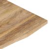 vidaXL Bureaublad met ronding 90x60x2,5 cm massief ruw mangohout