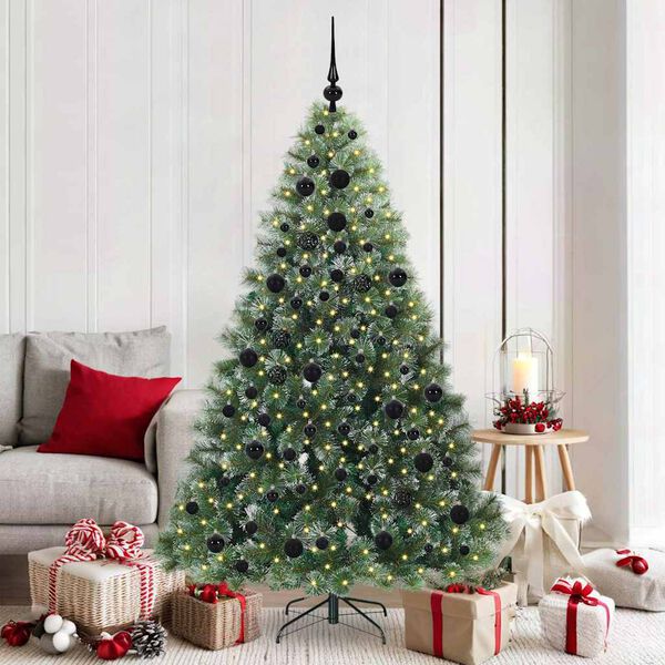vidaXL Kunstkerstboom met 300 LED met standaard Groen 180 cm PE en PVC