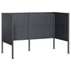 vidaXL Afvalcontainer scherm 167 x 85 x 113 cm Staal Antraciet