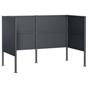 vidaXL Afvalcontainer scherm 167 x 85 x 113 cm Staal Antraciet