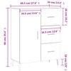 vidaXL Dressoir 69,5x34x90 cm bewerkt hout gerookt eikenkleurig