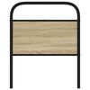 vidaXL Hoofdbord 80 cm staal en bewerkt hout sonoma eikenkleurig