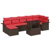 vidaXL Tuin Sofa Set 8 st Bruin poly rattan