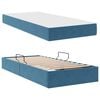 vidaXL Opbergbed met matras met matras Donkerblauw 90 x 190 cm Fluweel