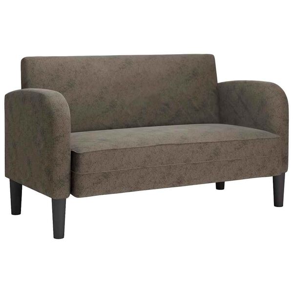 vidaXL Loveseat bank 110 cm kunstleer donkergrijs