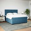 vidaXL Boxspring met matras fluweel blauw 180x200 cm