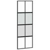 vidaXL Schuifdeur 76x205 cm gehard glas en aluminium zwart