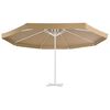 vidaXL Vervangingsdoek voor parasol 515 cm taupe