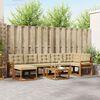 vidaXL Buiten bankenset met kussen 8 pcs Natuurlijk en Beige