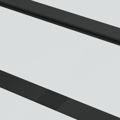 vidaXL Schuifdeur 76x205 cm ESG-glas en aluminium zwart