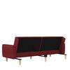 vidaXL Slaapbank 2-zits stof wijnrood