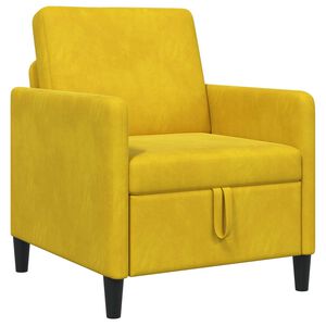 vidaXL Bank met opslag Geel 72 x 78 x 87 cm Polyester