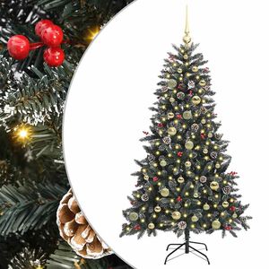 vidaXL Kunstkerstboom met 150 LED Groen 150 cm PVC en Plastic en Staal