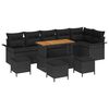 vidaXL Tuinbankenset 10 st Zwart poly rattan