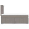 vidaXL Boxspring met matras stof taupe 90x190 cm