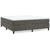 vidaXL Boxspring met matras fluweel donkergrijs 160x200 cm