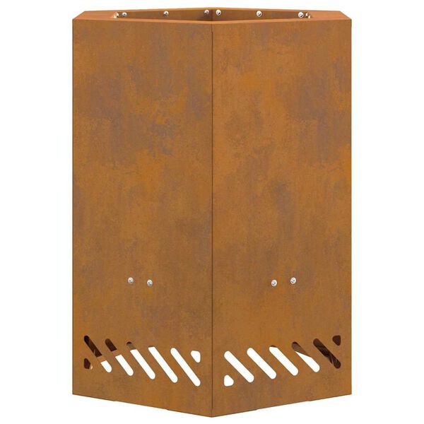 vidaXL Rookloze Vuurschaal Bruin 38 x 38 x 51 cm Staal